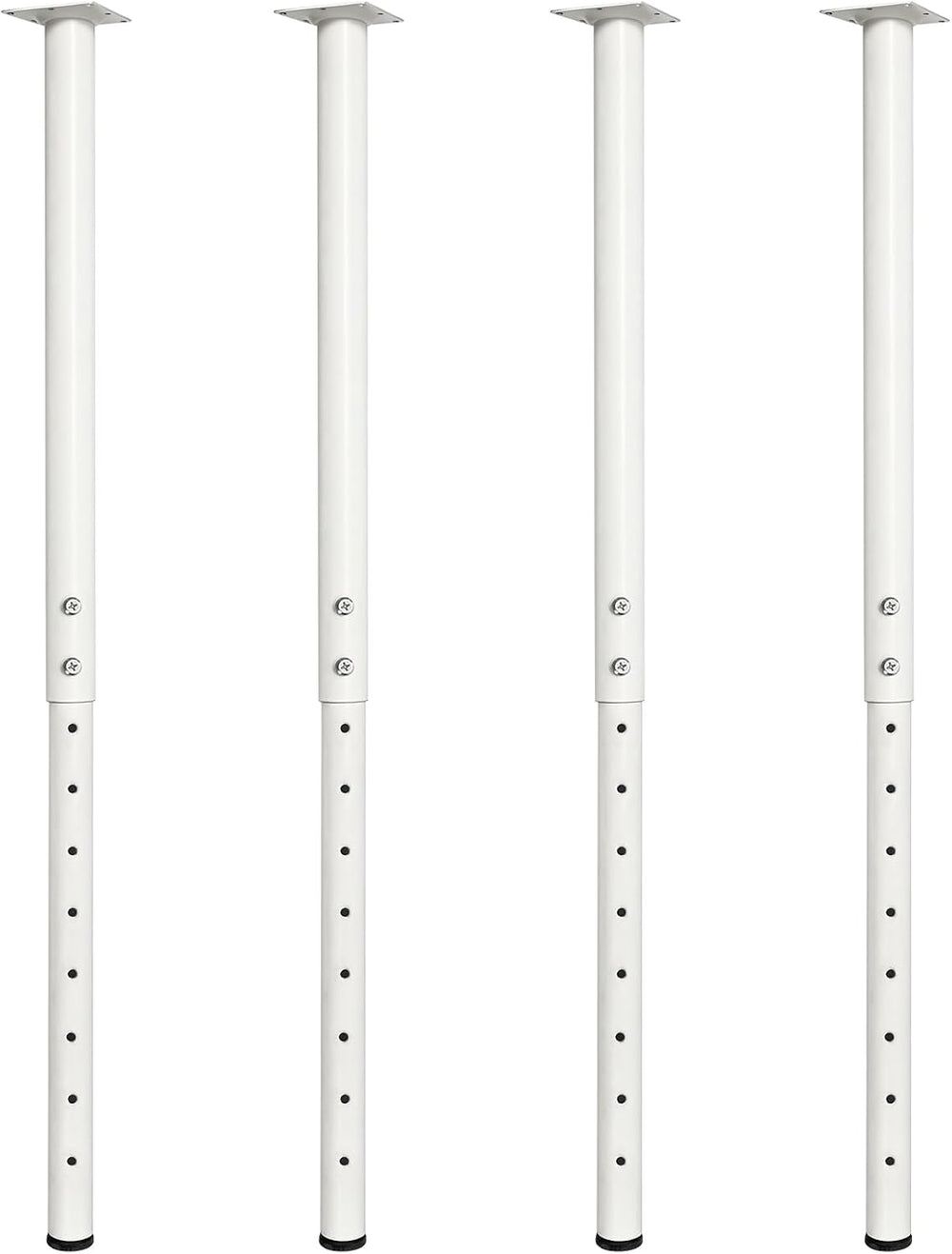 QLLY 24-40 inch Adjustable Metal Table Legs, Heavy Duty DIY Desk Legs with Le...