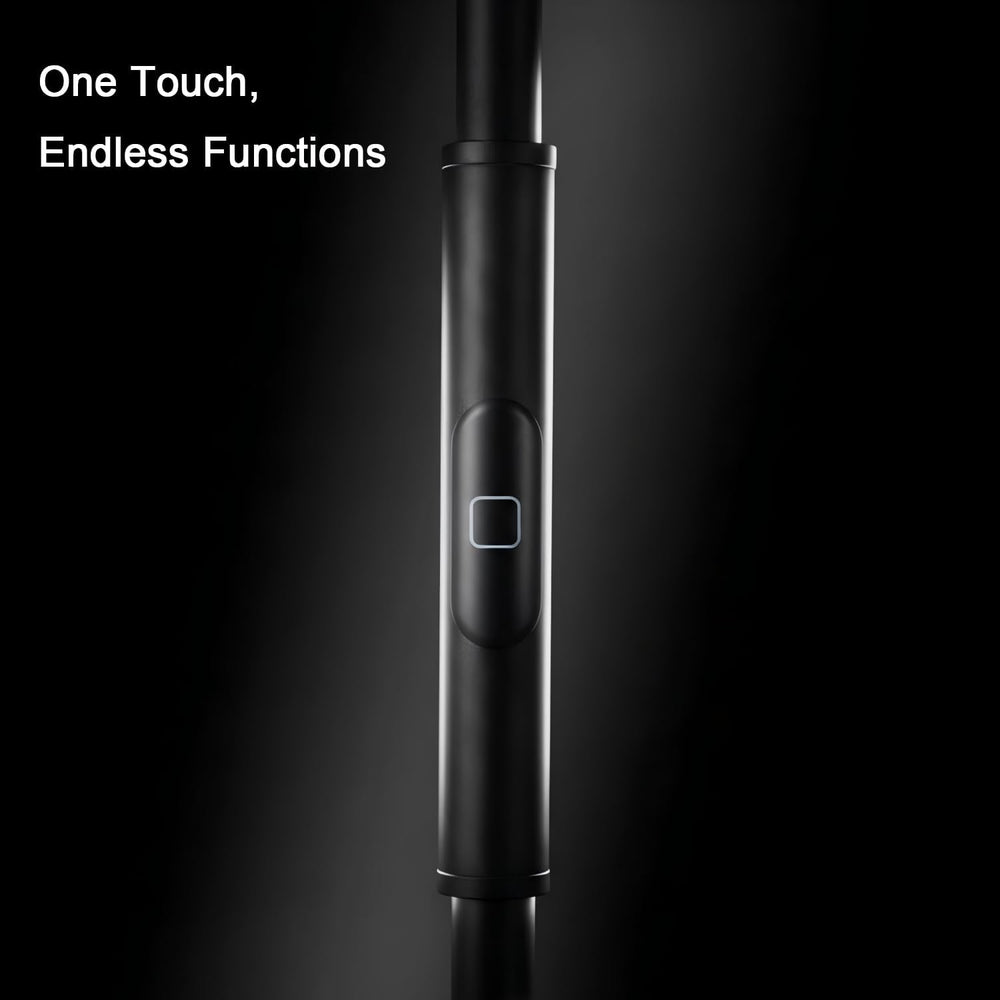 JOOFO LED Torchiere Floor Lamp with Remote, Stepless Dimmable Black