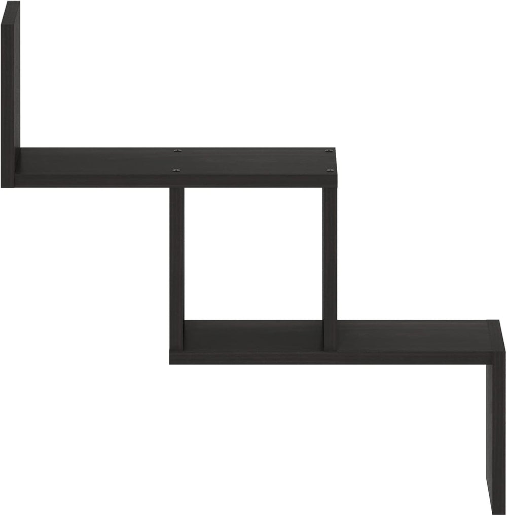 Furinno Rossi Wall Mount Floating Ladder Shelf, Espresso
