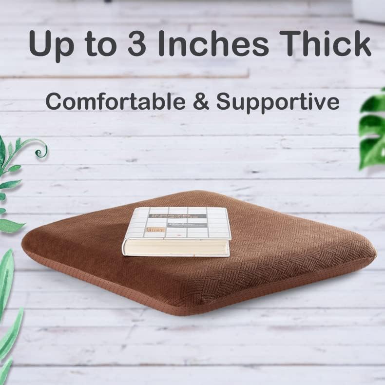 Sigmat Recliner Seat Cushion Memory Foam 20x20x3 in Camel
