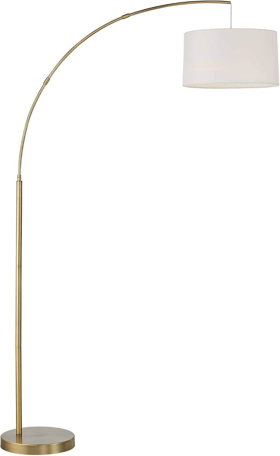 Possini Euro Design Cora 72" Tall Brass Metal Modern Arc Floor Lamp