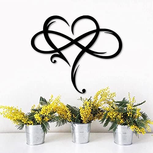 AOOLVY Infinity Heart Wall Decor, Unique Infinity Heart Metal Art Wall Decor ...