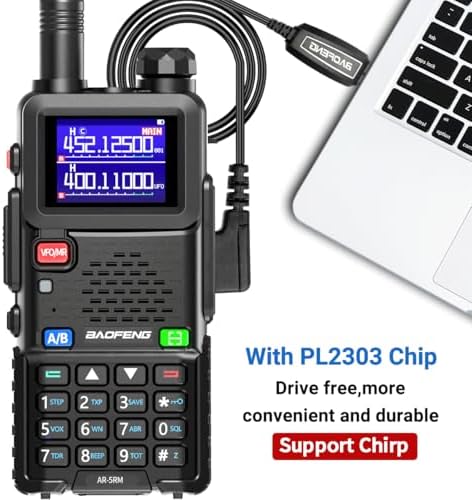 Baofeng Radio Ham Radio Handheld UV-5R Upgrade Long Range Rechargeable AR-5RM...