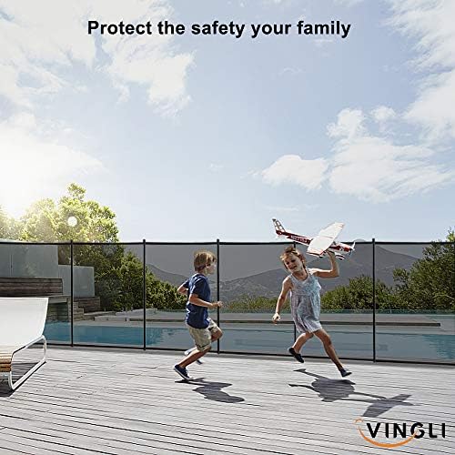 VINGLI Pool Fence 4Ft x 96Ft, Swimming Safety Fencing for Inground Pools