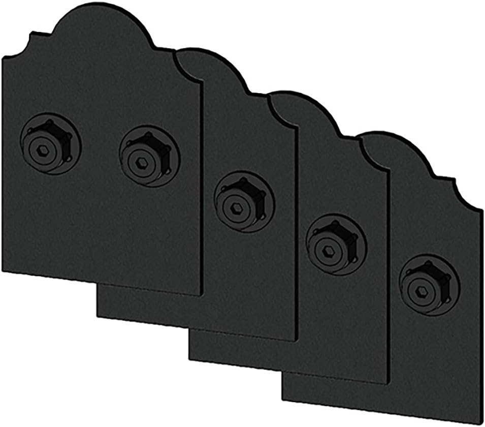 OZCO Laredo Sunset Faux Post Base Kit, 6in x 6in, 1 Pack, Black