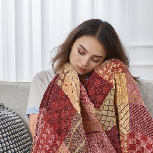 amorus Boho Throw Blanket, Sofa Blankets for Couch (M,60 * 75inch)