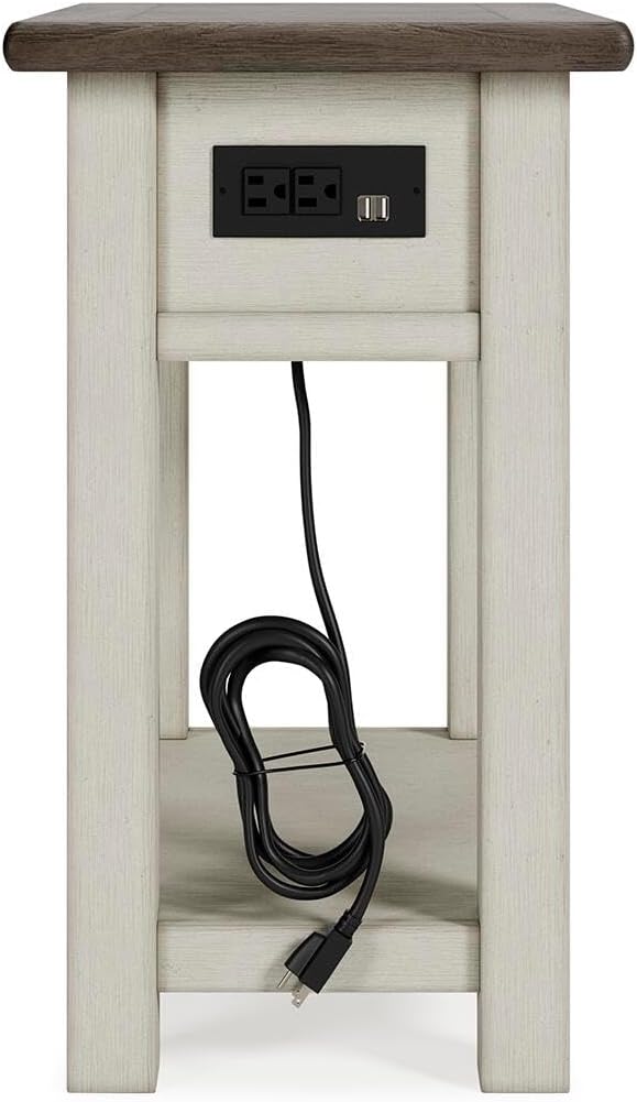 Signature Design by Ashley Bolanburg Narrow End Table, Charging Station