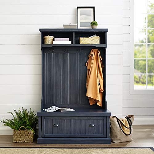 Crosley Furniture Seaside Hall Tree, Shoe Rack Bench
