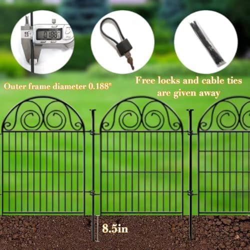 Getlay Tall Garden Fence with Gate, 40 Inch(H) 20 Panels Total Length 43.7 Ft...