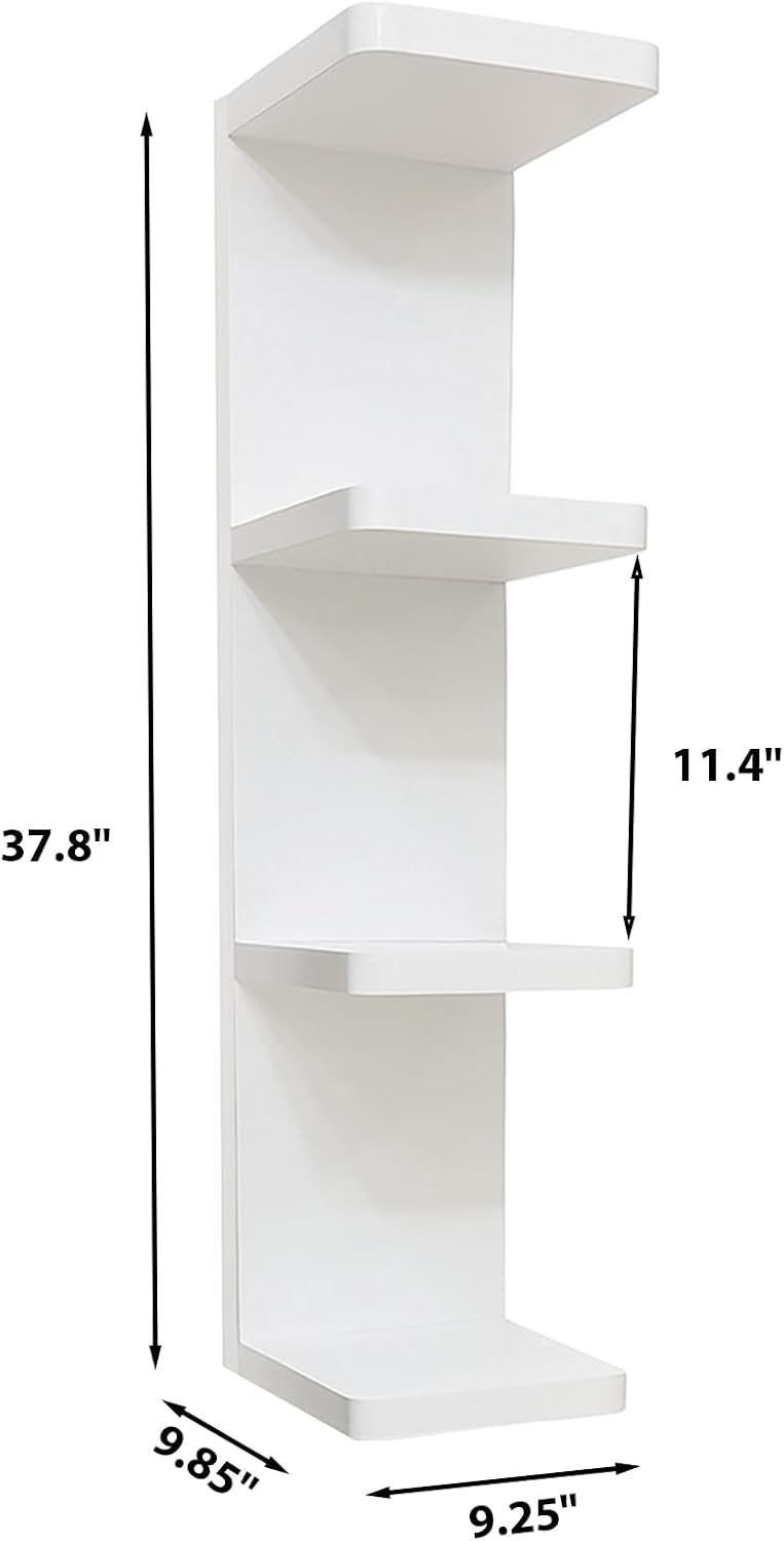 LitaEther Modern Lack Wall Shelf 4 Tier Wall Shelf Unit,Black Lack Wall Shelf...