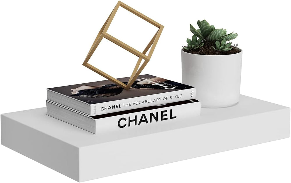 WELLAND 16 Inch Floating Shelves Set of 2, 9" Extra Deep