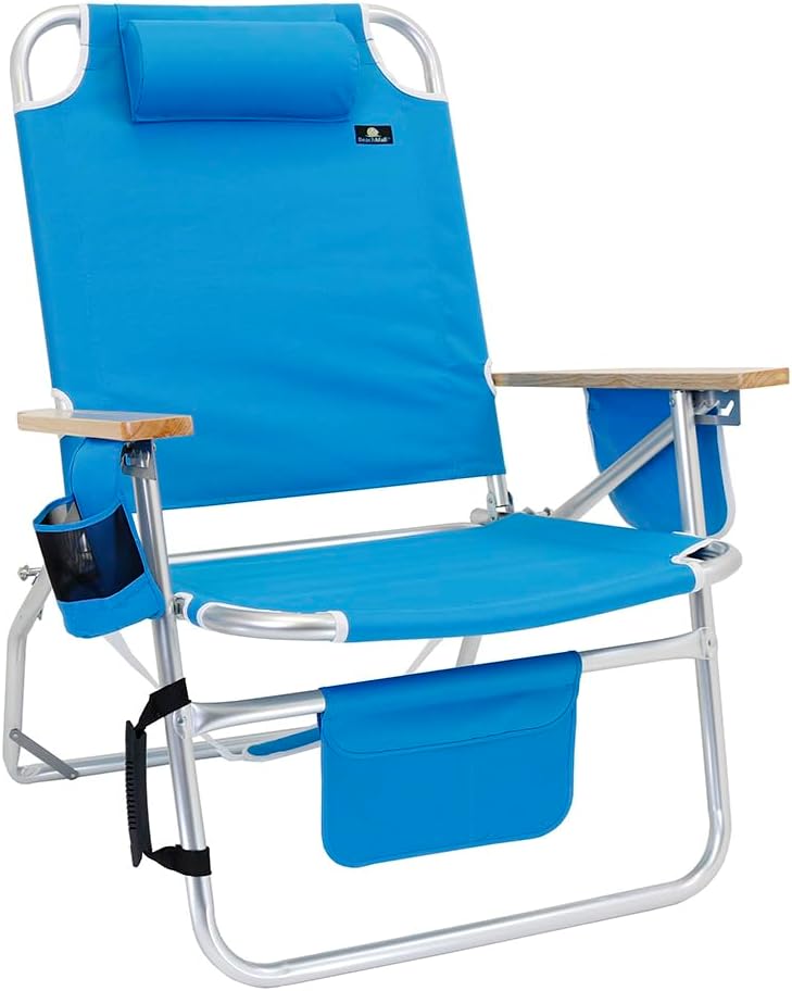 Big Jumbo XL Heavy Duty Beach Chair for Big & Tall Adults, 16" High,...