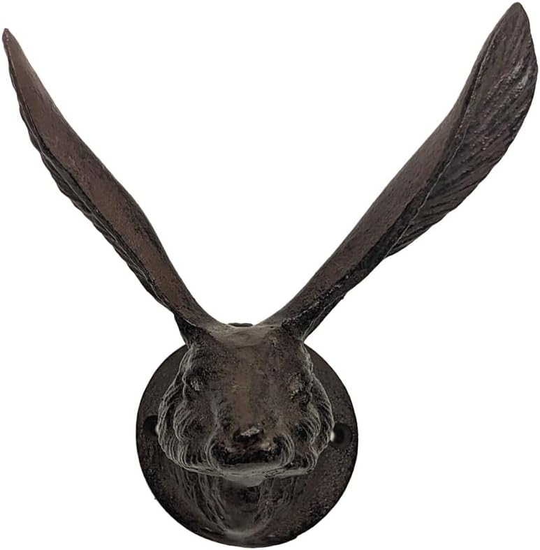 Metal Bunny Ears Hook Wall Mount Hat Coat Hanger Holder Jack Rabbit Key Ring ...