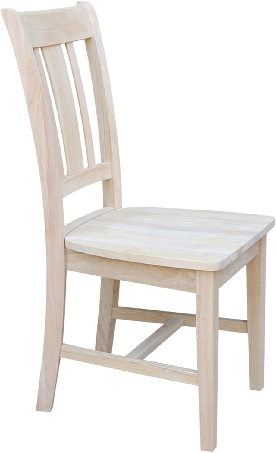 IC International Concepts Set of 2 San Remo Solid Wood Chairs, Unfinished