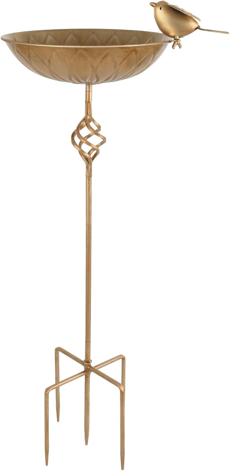 Bird Bath for Outside, Metal Birdbaths & Bird Feeder for Outdoors