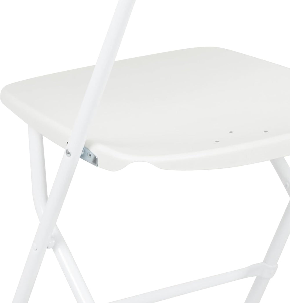 Flash Furniture Hercules Series Plastic Folding Chair - White - 4 Pack 650LB ...