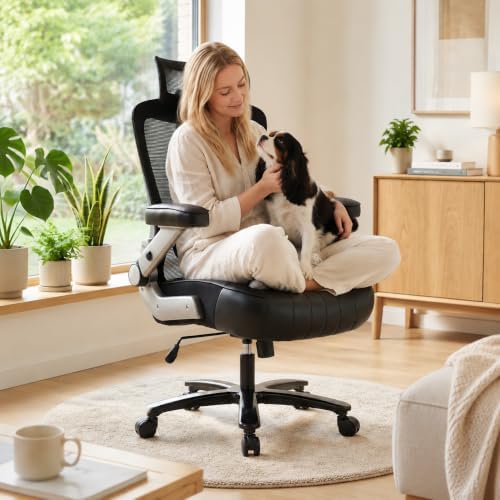 Big and Tall Office Chair, 600lbs Executive Chairs Heavy Duty