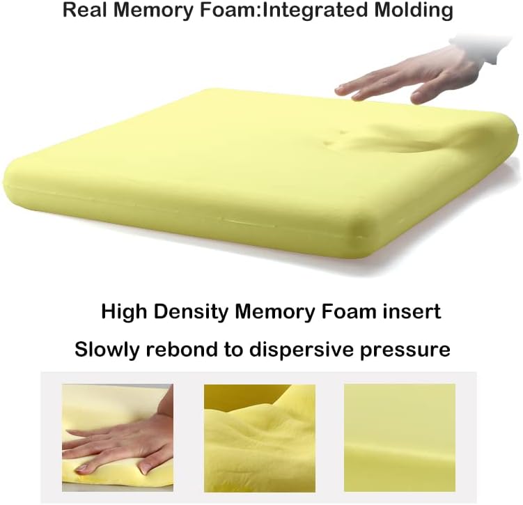 Sigmat Recliner Seat Cushion Memory Foam 20x20x3 in Camel