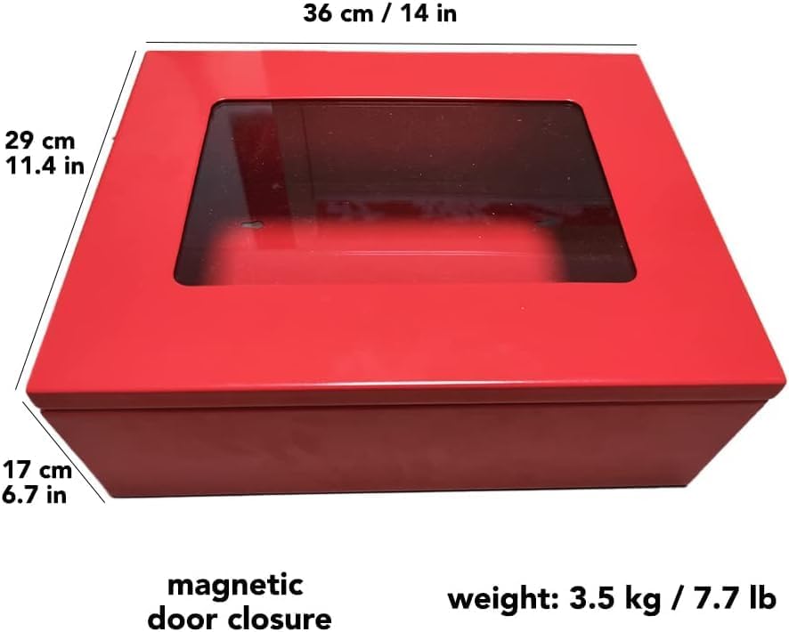 ISOP AED Defibrillator Storage Cabinet | Wall Mounted First Aid Box | Univers...