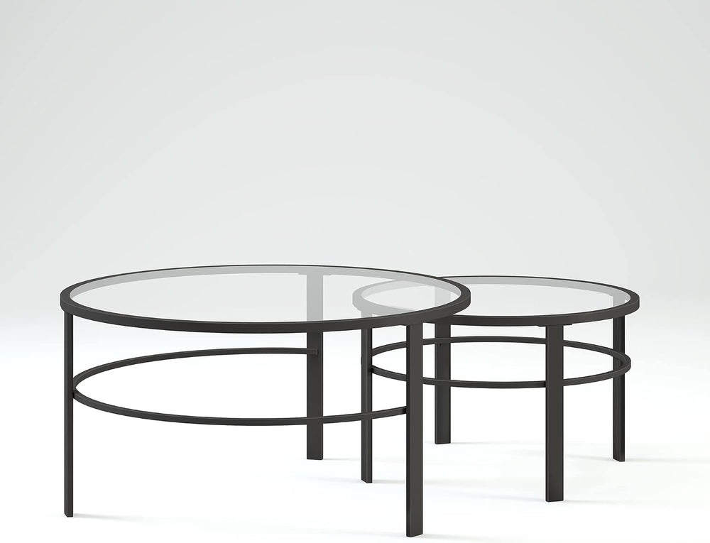 Henn&Hart 36" Modern Coffee Table, Black