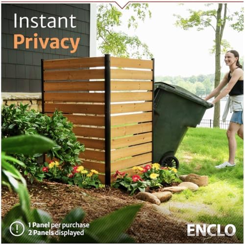 Enclo Concord Privacy Screen, Cedar Wood DIY No Dig Kit