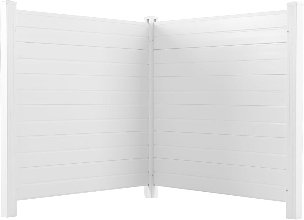 2Pc 50x50 Inch Air Conditioner Fence Trash Can Fence, Vinyl Pool Equipment En...