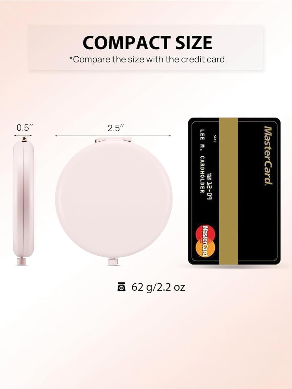 100 Pieces Compact Mirror Bulk, 1x/2x Pocket Mirror, Pink