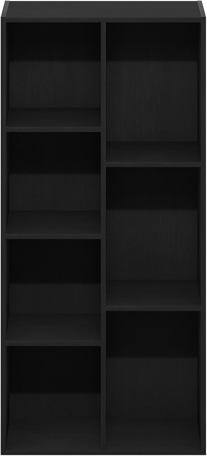 Furinno LUDER Book Shelf, 7-Cube Bookshelf, Bookcase with Open Shelves, 9.4 x...