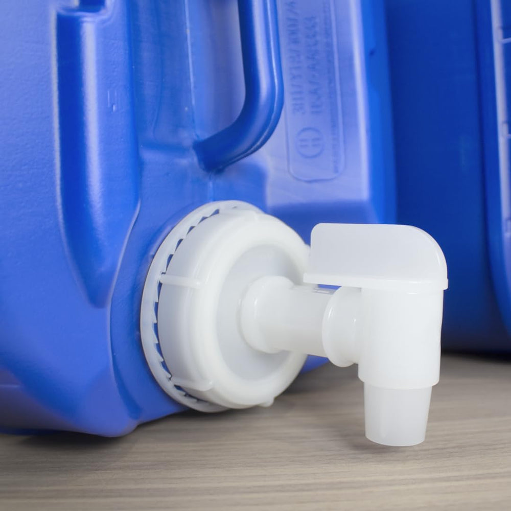 5-Gallon Stackable Water Storage Containers, Water Treatment, 5 Lids + 1 Spig...