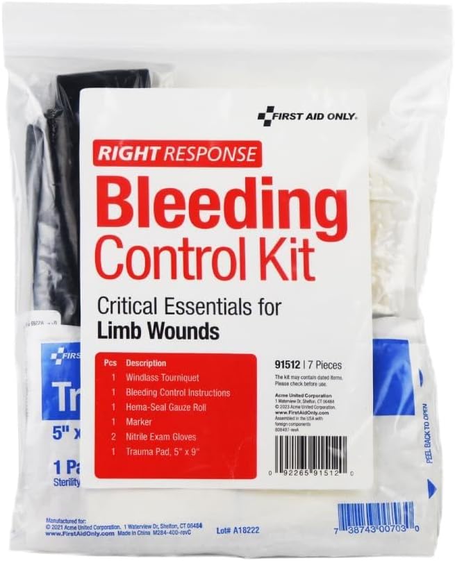 First Aid Only Critical Essentials Limb Bleeding Control Kit