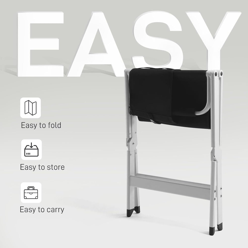 EVER ADVANCED Aluminum Directors Chair, Folding Studio Movie Chairs Camping E...