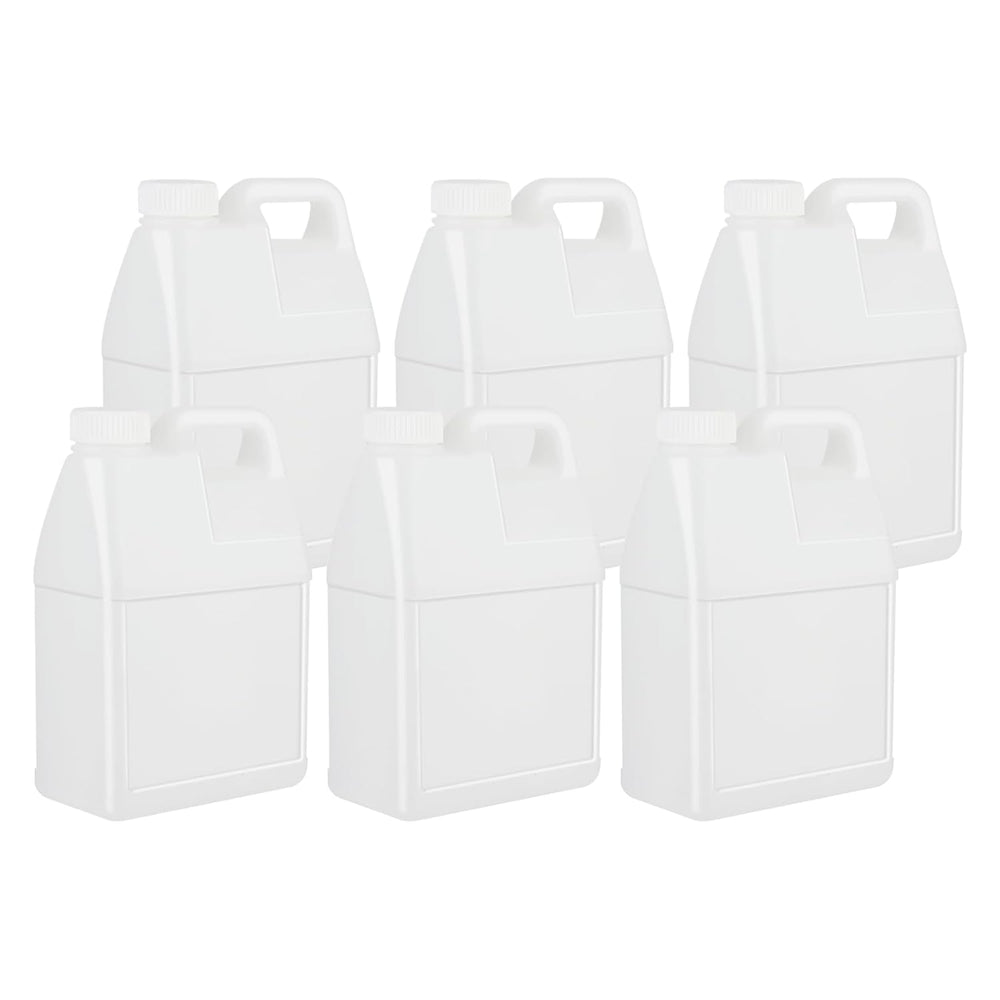 6 Pack 64 oz Clear Plastic Jugs with Lids, Water Jug Storage Containers with ...