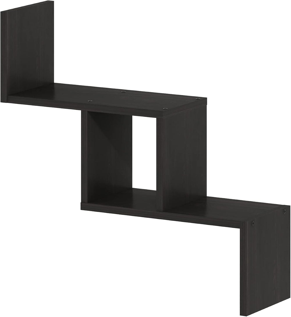 Furinno Rossi Wall Mount Floating Ladder Shelf, Espresso