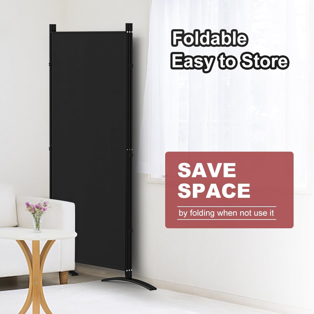 Kokorona 3 Panel Room Divider, 6FT Tall Folding Privacy Screen Wall Dividers,...