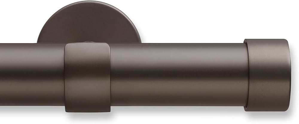 Cambria Designer Matte Brown Luxury Fixed Length Curtain Rod - 3.5 ft