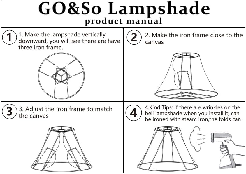 GO&SO Bell Lamp Shade White Medium 6" Top x 13" Bottom x 9.8&qu...