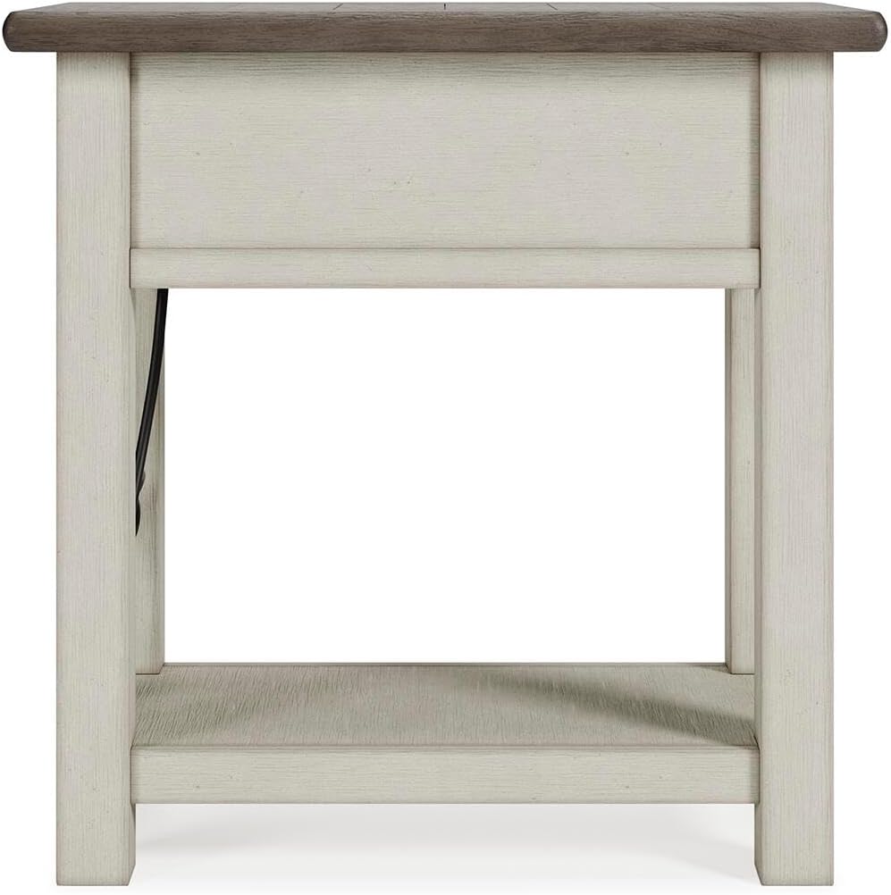 Signature Design by Ashley Bolanburg Narrow End Table, Charging Station