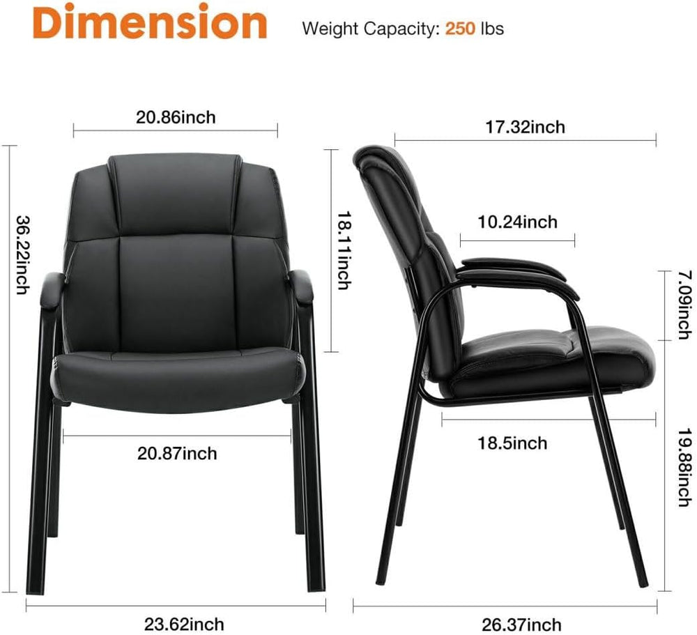 PU Leather Conference Room Chair, Tall Back Chairs with with Padded Arms and ...