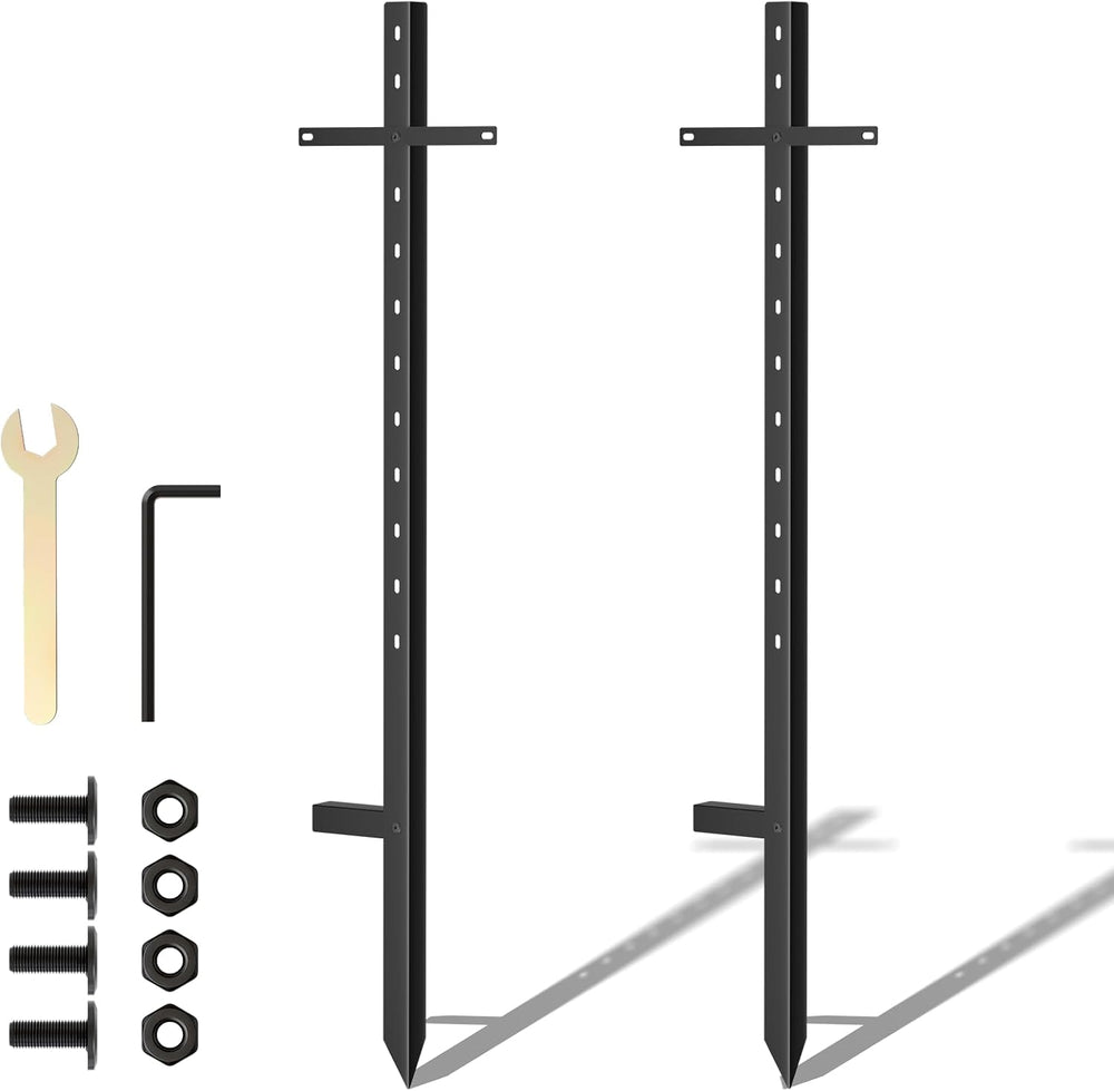 2 Pcs T-Bar Yard Sign Stakes, 46 Inches Heavy Duty Metal Stake Yard Sign Hold...
