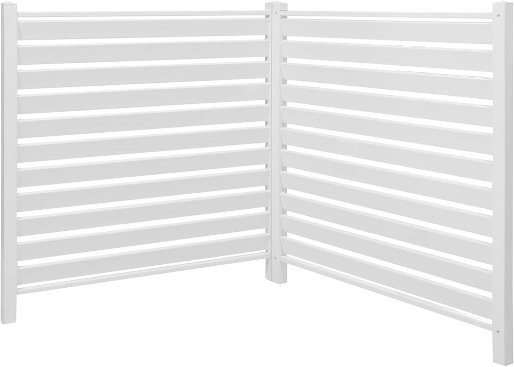 VEVOR 48" W x 48" H Vinyl Fence Panels, Air Conditioner Fence, Outd...