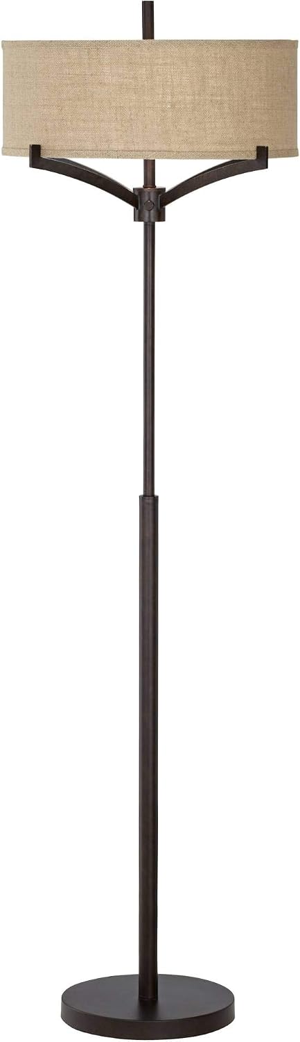 Tremont 62" Tall 2-Light Floor Lamp with Burlap Shade