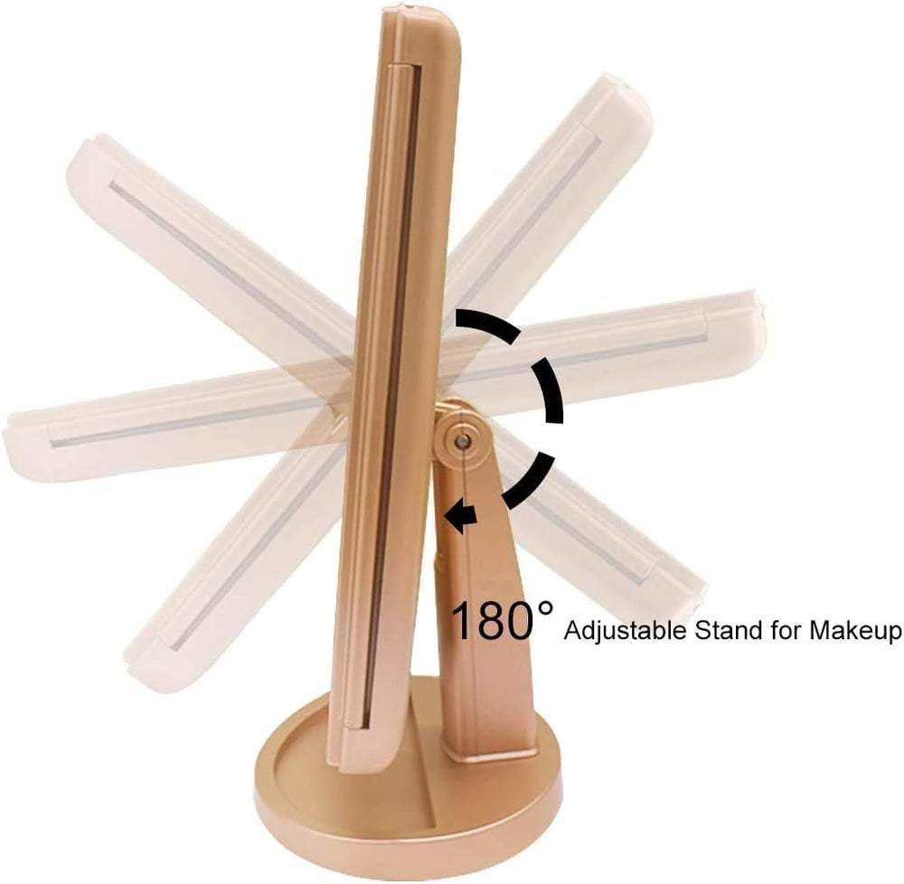 Infitrans Trifold Makeup Mirror Vanity Mirror with Lights,1X 2X 3X Magnificat...