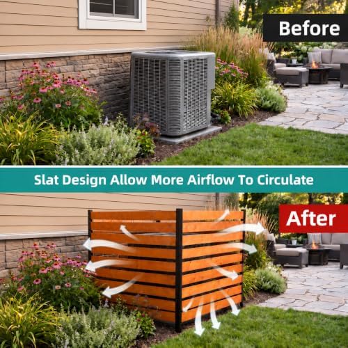 48x48in Outdoor Privacy Fence Screen for AC Unit, Trash Cans & Pool Equip...