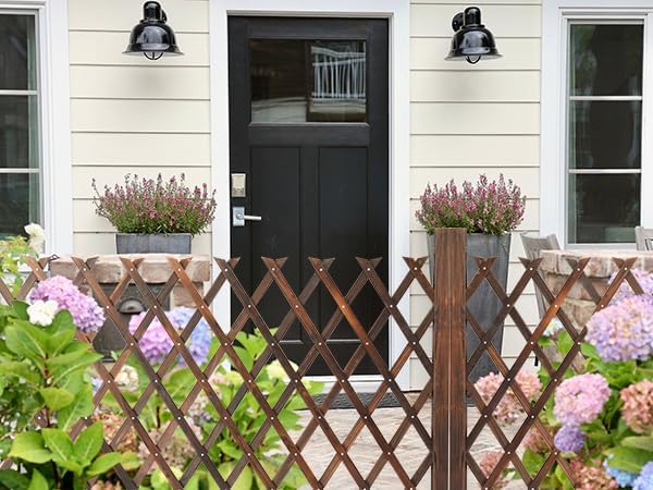 VINGLI 2 Packs Extendable Garden Fence, 27.55 Inch Tall Freestanding Accordio...