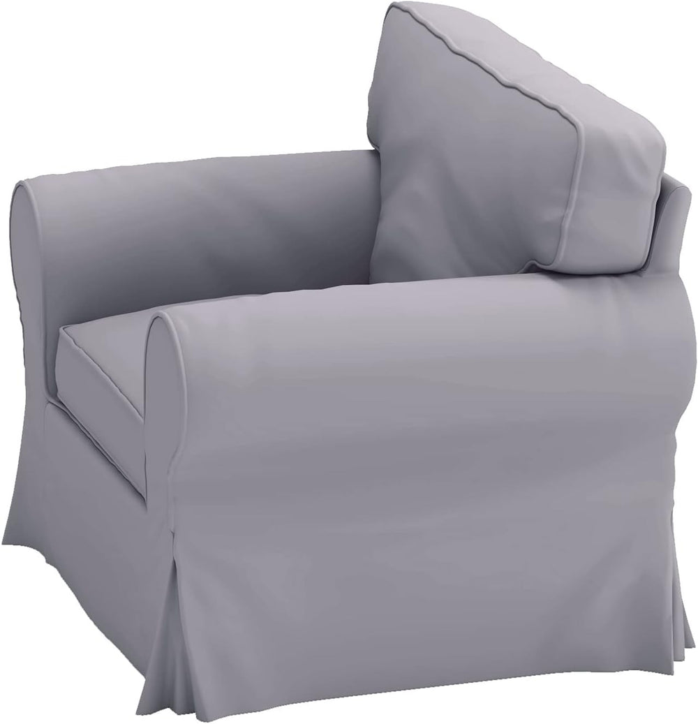Custom Slipcover Replacement Ektorp Chair Sofa Polyester Flax Cover Replaceme...