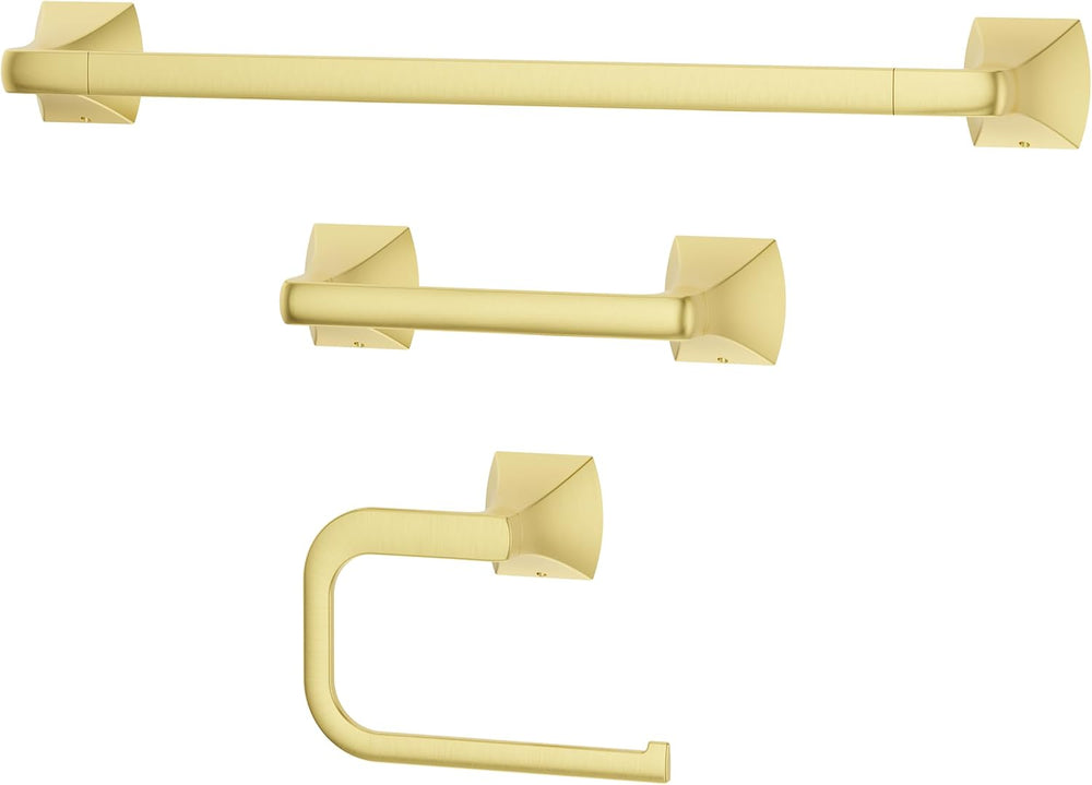 Pfister Bruxie 3-Piece Bathroom Hardware Set with Towel Bar, Towel Ring, and ...