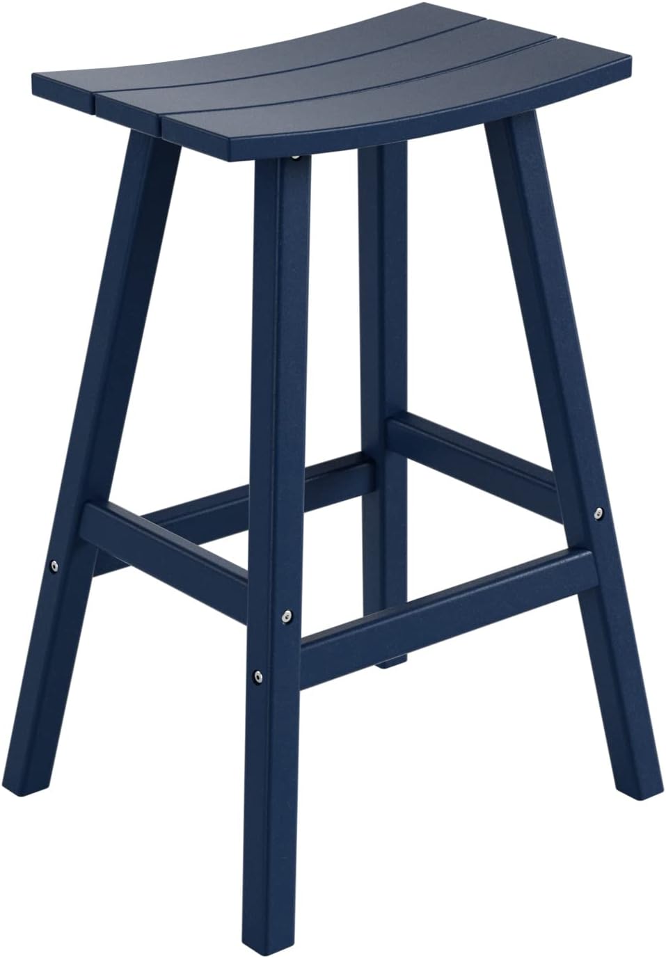 HDPE Laguna Contempo 29" Saddle Bar Stool, Navy Blue