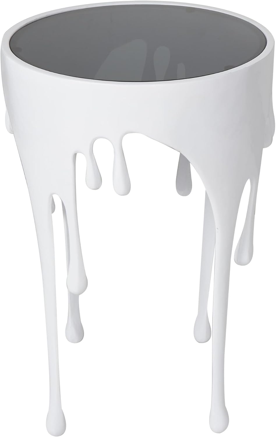 Deco 79 Aluminum Metal Abstract Side Table 16" x 16" x 25", White