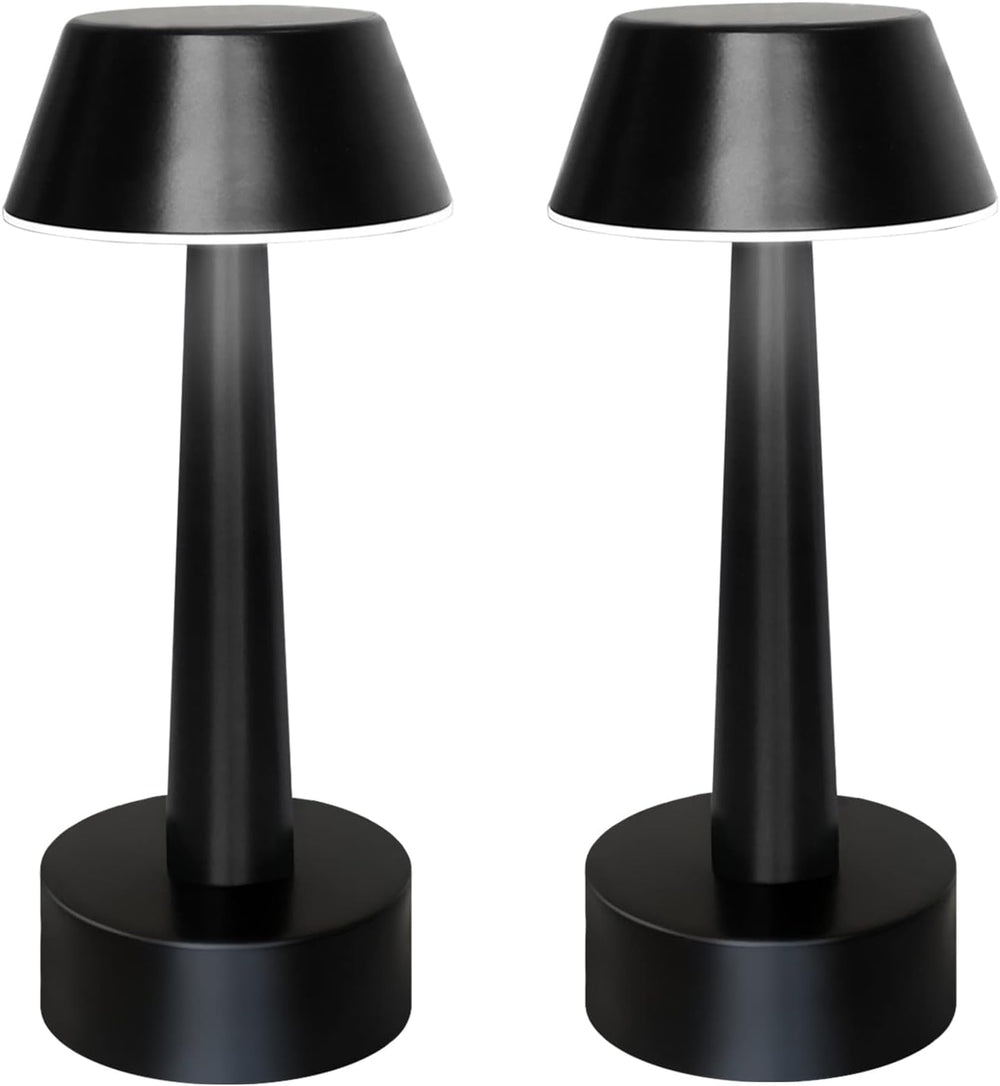 UMEXUS 2 Pack Small Cordless Rechargeable Table Lamp for Restaurant Bar
