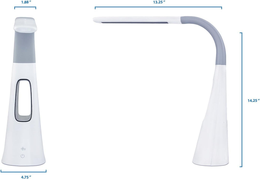 LED Desk Lamp with Fan, Bladeless Quiet 500 Lux Eye-Caring Table Lamp